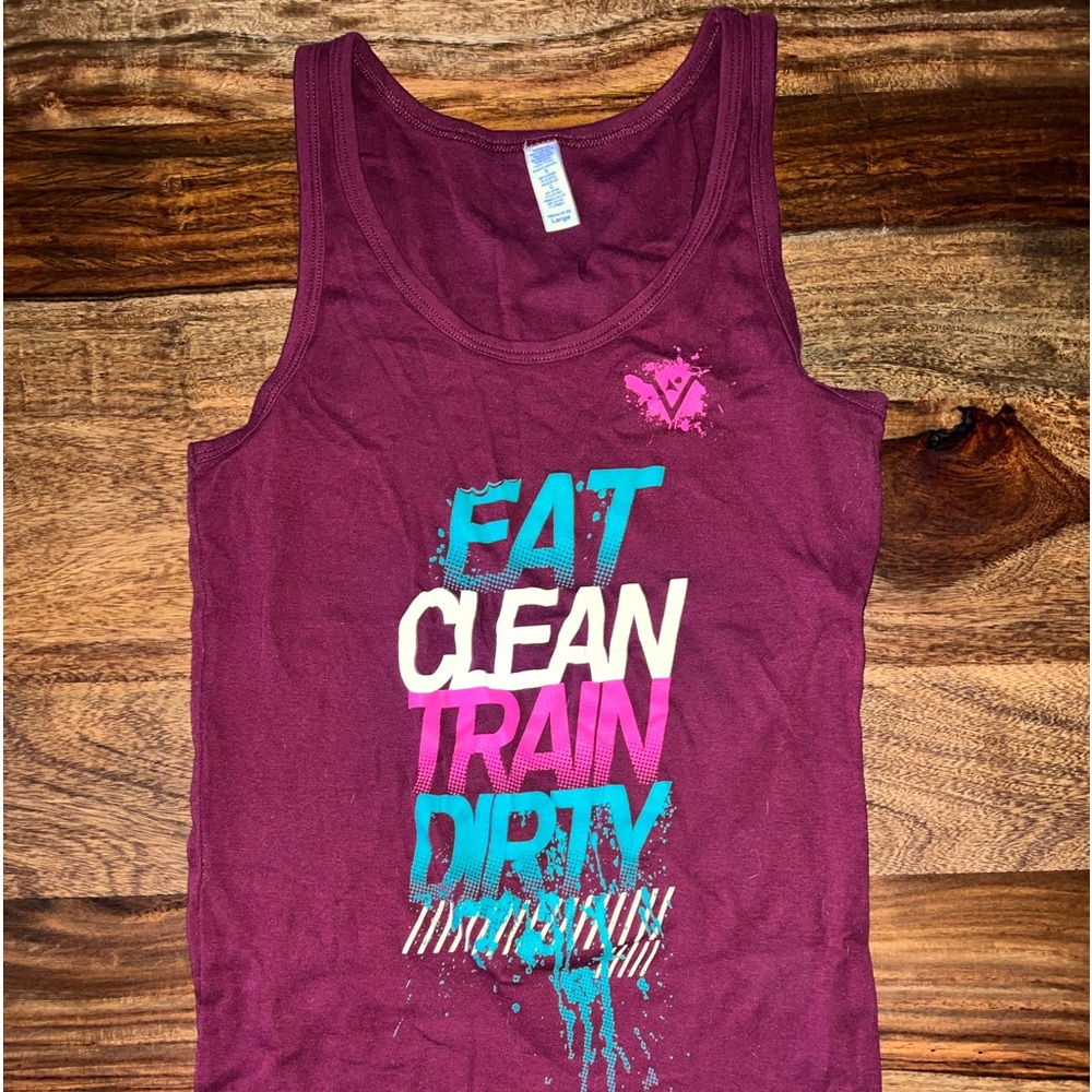 ViewSport Eat Clean Train Dirty Tank Top L